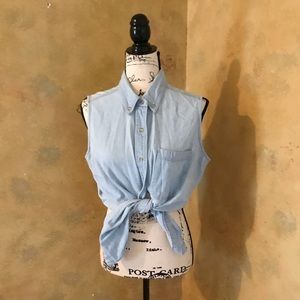 Sleeveless Button Down